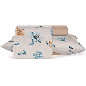 Jogo de Cama King Teka Crystal Brisa do Mar 4 peças