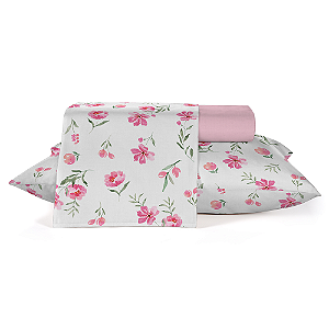 Jogo de Cama Casal Poliéster Teka Ternura Carinhoso 4 peças