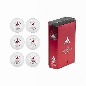 CAIXA COM 6 BOLAS DE PLASTICO PARA TENIS DE MESA MODELO PRIME 3STAR 40+