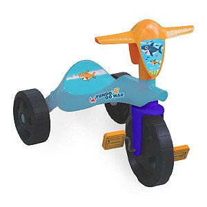 Motoca Triciclo Infantil Fundo do Mar Azul