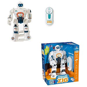 Robô de Brinquedo Inteligente Zig Android Educativo Ensina Inglês