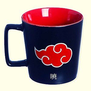 Caneca de Cerâmica Akatsuki do Naruto Zona Criativa 400 ml na Caixa