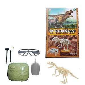 Brinquedo Kit Paleontólogo Arqueologia Dinossauros Fóssil Infantil Escavação Tiranossauro