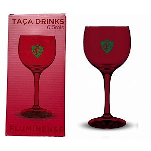 Taça de Gin Drinks em Vidro Fluminense Prime Vermelho 615ml na Caixa