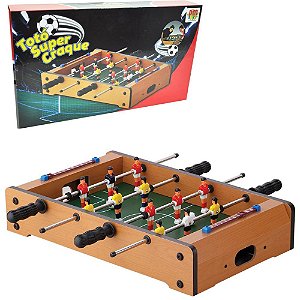 Jogo Mini Sinuca Brinquedo mdf 45cm 2 Tacos e 11 Bolinhas na