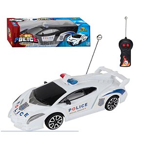 Carro controle remoto sem fio Polícia 1:32 – DM Toys