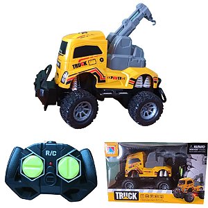 Caminhão Guindaste com Fricção - TruckCar Luz e Som - Azul - 25cm