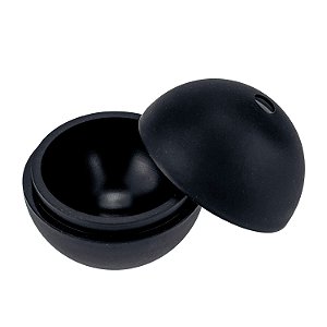 Forma de Gelo de Silicone esfera 60mm com Tampa Preta