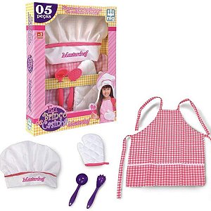 Brinquedo Roupa de Chef de Cozinha Cozinheiro Infantil