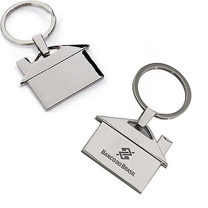 Chaveiro metal casa personalizado