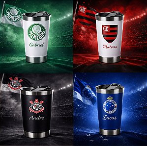 Copo Térmico Personalizado Time + Nome | Bebida Gelada por Horas