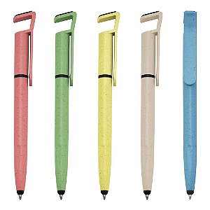 Caneta Fibra de Bambu Touch com Suporte