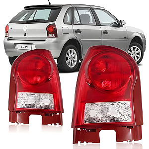 Lanterna Traseira Gol IV Cristal Carcaça Vermelha 2006/2009 ARTEB