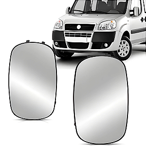 Lente Retrovisor Doblo com Base (2004/2009) - Original FICOSA