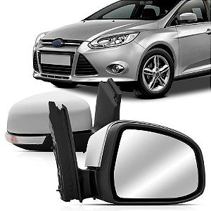 Retrovisor Externo Focus Hatch/Sedan Elétrico com Pisca e Aquecedor para Pintura (2013/2015) - Original FICOSA