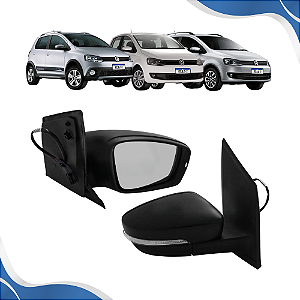 Retrovisor Externo Fox/Spacefox/Crossfox Elétrico com Pisca Texturizado (2010 2011 2012 2013 2014) - Original FICOSA