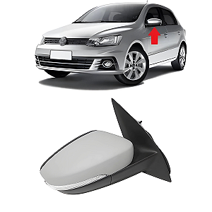 Retrovisor Externo Gol GVI Elétrico para Pintura com Pisca e Tilt Down (2013/2016) - Original FICOSA