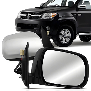 Retrovisor Externo Hilux Elétrico Cromado 2004/2010 FICOSA