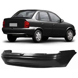 Pára-Choque Traseiro Corsa Sedan Preto Liso (1996/2003) - LUMAX