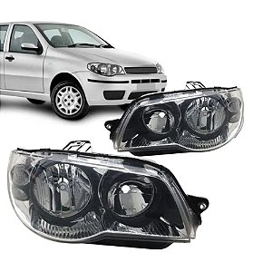 Farol Palio Máscara Cromada Canhão Preto H7 (2004/2007) - Original MAGNETI MARELLI