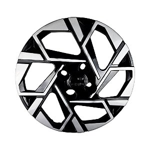 Calota HB20 Aro 15 Preto/Prata (2024) - GRID 202CPPBP