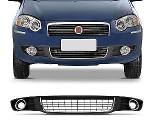 Grade Pára-Choque Siena Moldura Cromada com Milha (2008 2009 2010 2011) - BLAWER