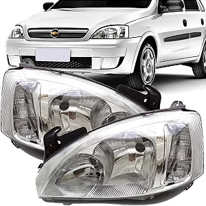Farol Corsa/Montana Cromado Pisca Liso 2008/2011 AUTOMOTIVE