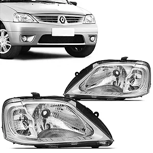 Farol Logan Cromado (2007/2010) - AUTOMOTIVE