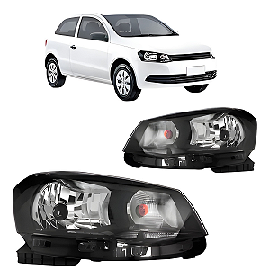 Farol Gol GVI Simples Mascara Preta (2013/2016) - MG