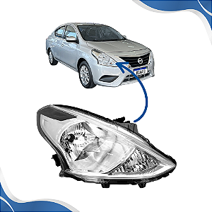 Farol Versa Cromado (2015 2016 2017 2018 2019) - TYC