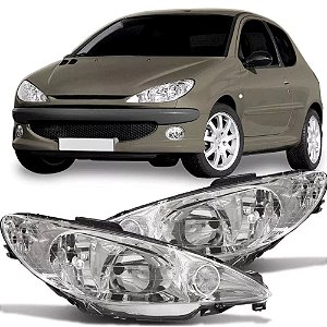 Farol Peugeot 206 Duplo Liso (1999/2003) - TYC