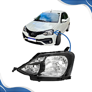 Farol Etios Máscara Negra (2017 2018 2019 2020 2021) - MG