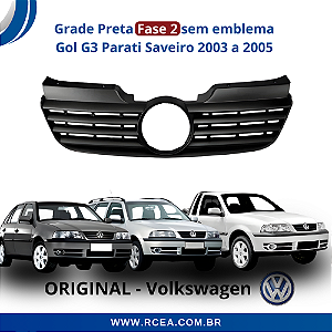 Grade Preta Fase 2 Gol G3 2003 2004 2005 - Original Volkswagen
