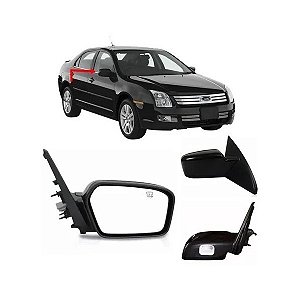 Retrovisor Fusion Elétrico C/Luz Cortesia Plug 6 Fios S/Capa C/Sensor - IMPORTADO