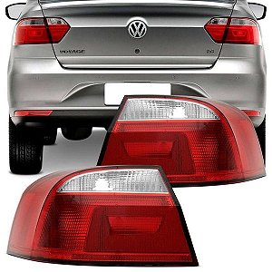 Lanterna Traseira Voyage 2013 2014 2015 2016 2017 2018 2019 Bicolor Lente Lisa Acrilico Automotive