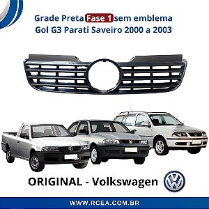 Grade Preta Texturizada Fase 1 Gol G3 2000 2001 2002 2003 - Original Volkswagen