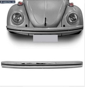 Lamina Cromada Dianteira Parachoque Fusca 1977 1978 1979 1980 1981 1982 1983 1984 1985 1986 - DTS