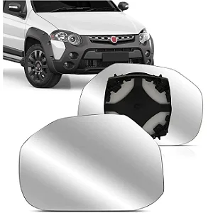 Lente Retrovisor C/Base Palio Adv/Idea/Strada 2009 2010 2011 2012 13 14 15 2016 2017 2018 2019 2020 - Padrão Metagal