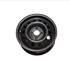 Roda de ferro preta 4 furos aro 15 Ka/Fiesta - ORIGINAL