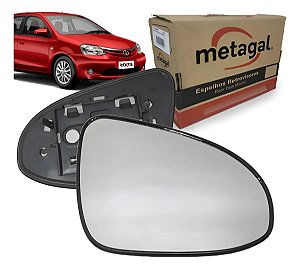 Lente Retrovisor Com Base Etios 2014 2015 2016 2017 2018 2019 - METAGAL