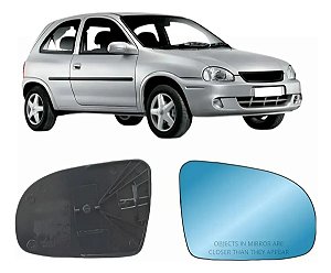Lente Retrovisor Azul C/Base Corsa 1994 1995 1996 1997 1998 1999 2000 2001 - METAGAL