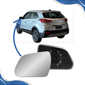 Lente Retrovisor Creta Com Base (2016 2017 2018 2019 2020 2021) - METAGAL