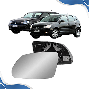 Lente Retrovisor Golf / Polo Com Base (2007 2008 2009 2010 2011) - METAGAL