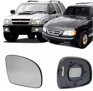 Lente Retrovisor S10/Blazer Com Base (1997 a Atual) - METAGAL