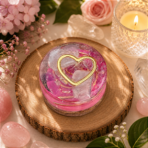 Orgonite redonda mini - Cura de feridas emocionais decorrente de relações com pessoas narcisistas
