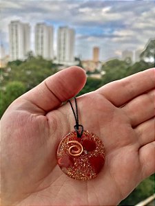Pingente da Coragem com jaspe vermelha