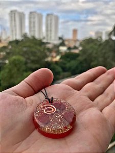Pingente da Coragem com jaspe vermelha