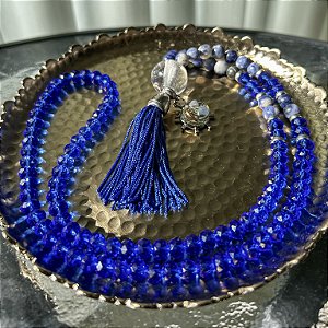 Japamala Sodalita com Orgonite Quartzo Azul - Clareza mental, melhor comunicação e intuição