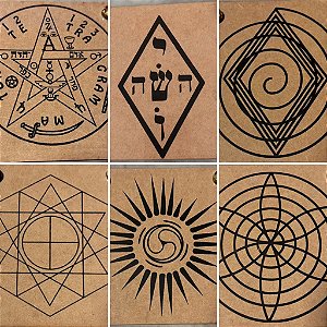 Kit 6 gráficos Radiônicos  - Yoshua, Harmonia, Energia Vital, Programador Físico, Espiral Cósmico e Tetragramaton