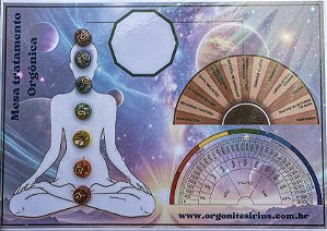 🌟Mesa Radiónica Orgônica de Limpeza Energética Sirius - com Kit de 7 Orgonites Mini Chakras🌟